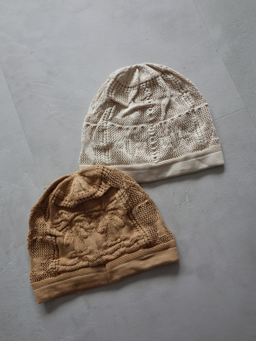 island vacation woven beanie