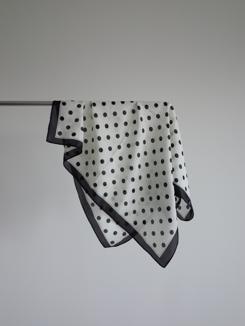 multi-way styling dot silk scarf