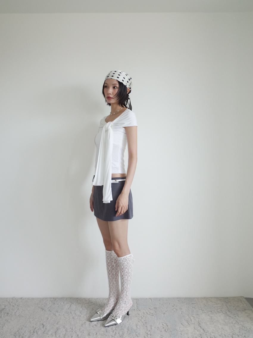 multi-way styling dot silk scarf