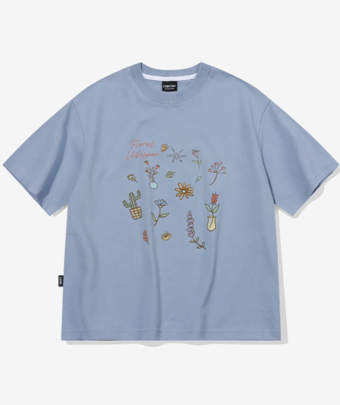 CPGN STUDIO /DTP Whisper Cropped Short T-shirt /blue grey / JUL25