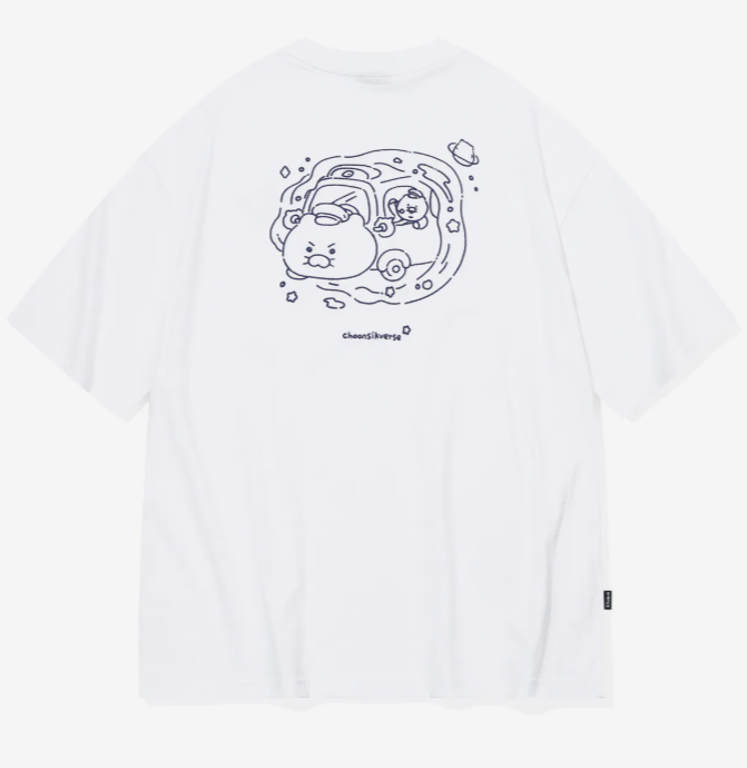 CPGN STUDIO /[CPGN x Kakao Friends] Universe Spring Embroldery short T-shirt / white / JUL25