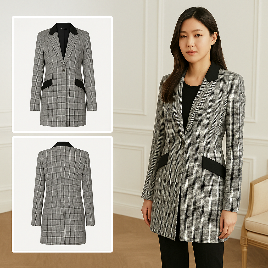 【預購】Karl Lagerfeld Paris Plaid G070922 女裝外套