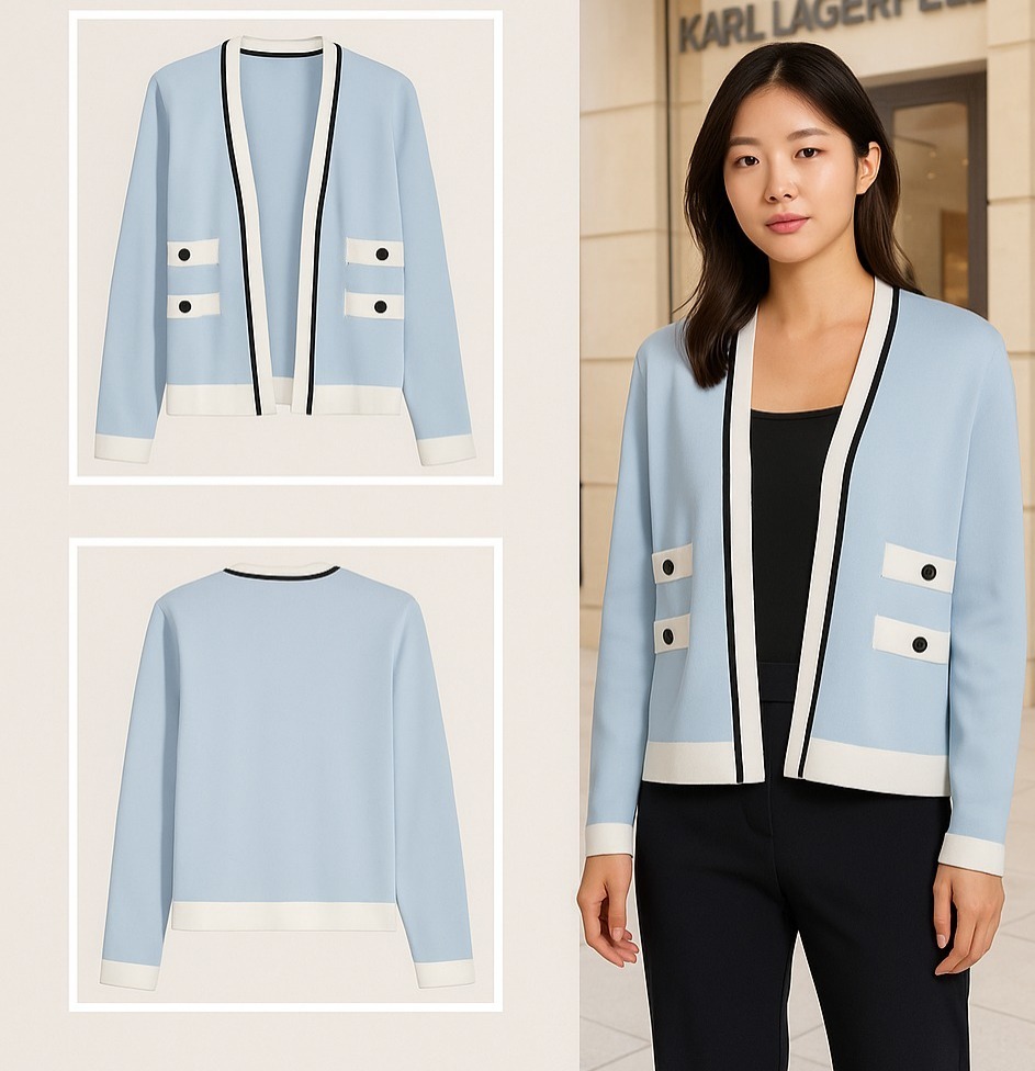 【預購】Karl Lagerfeld Paris Contrast-Trim G070924 女裝外套