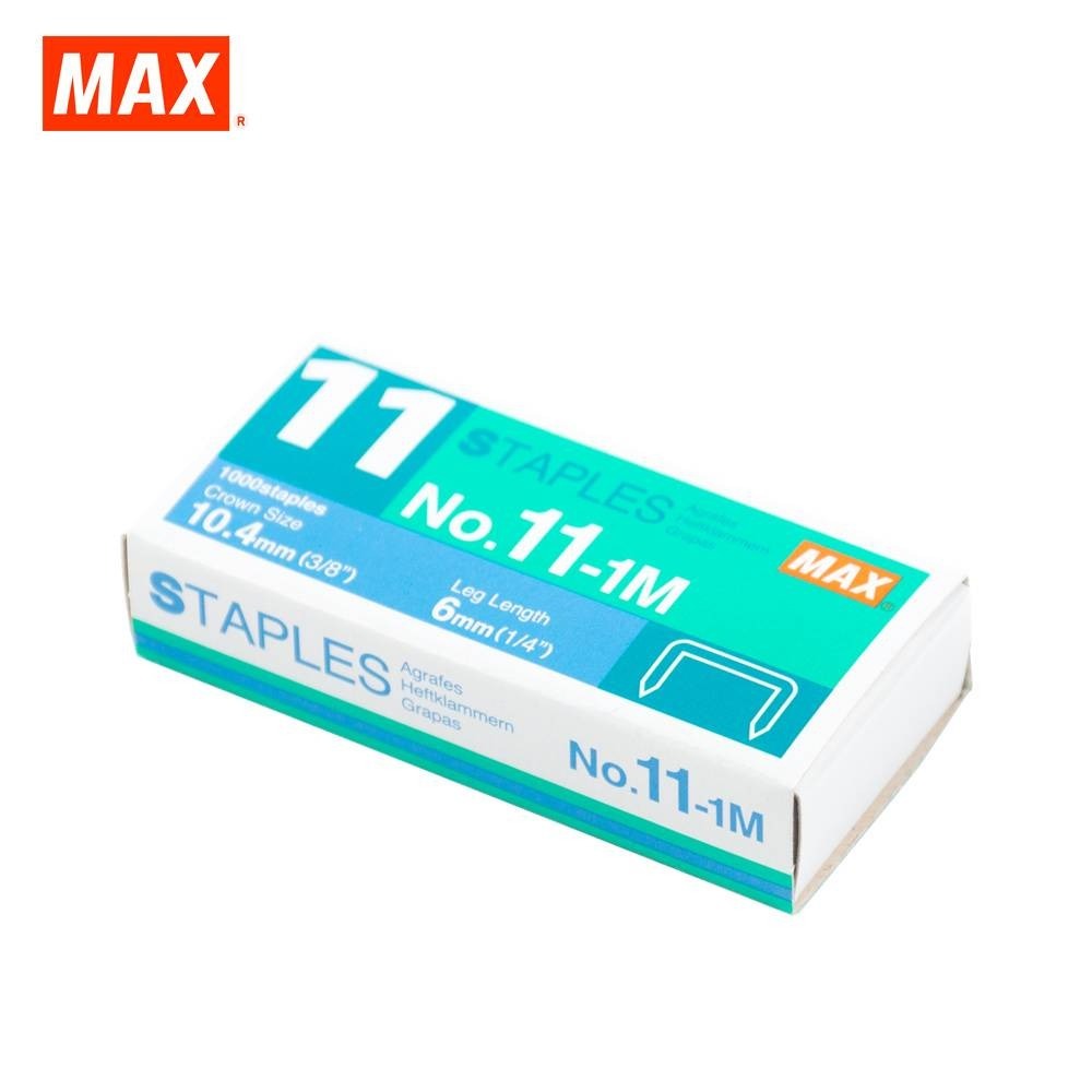 Max 11-1M 釘書釘 6mm 11號書釘(1000枚裝) [MAX HD-11FLK/HD-11FNL專用]