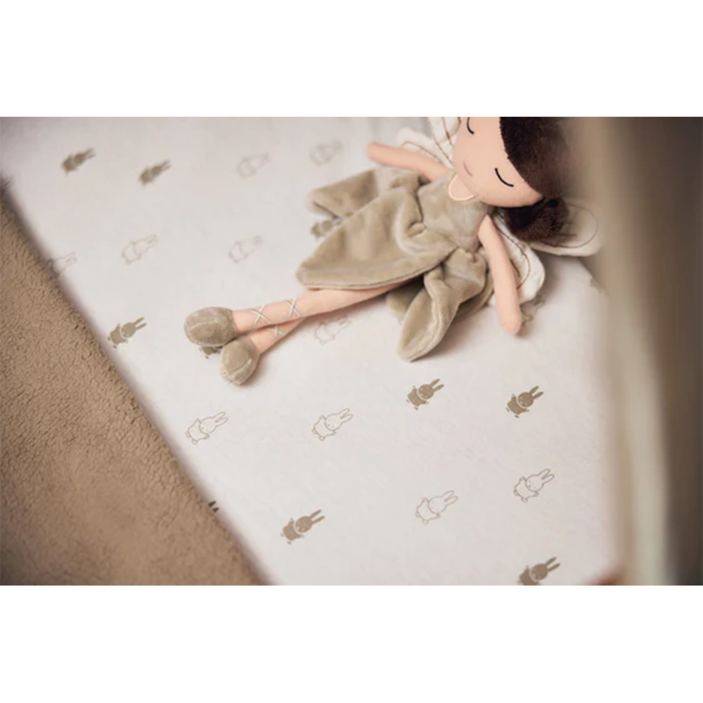 荷蘭Jollein Happy Miffy 床包-Olive Green