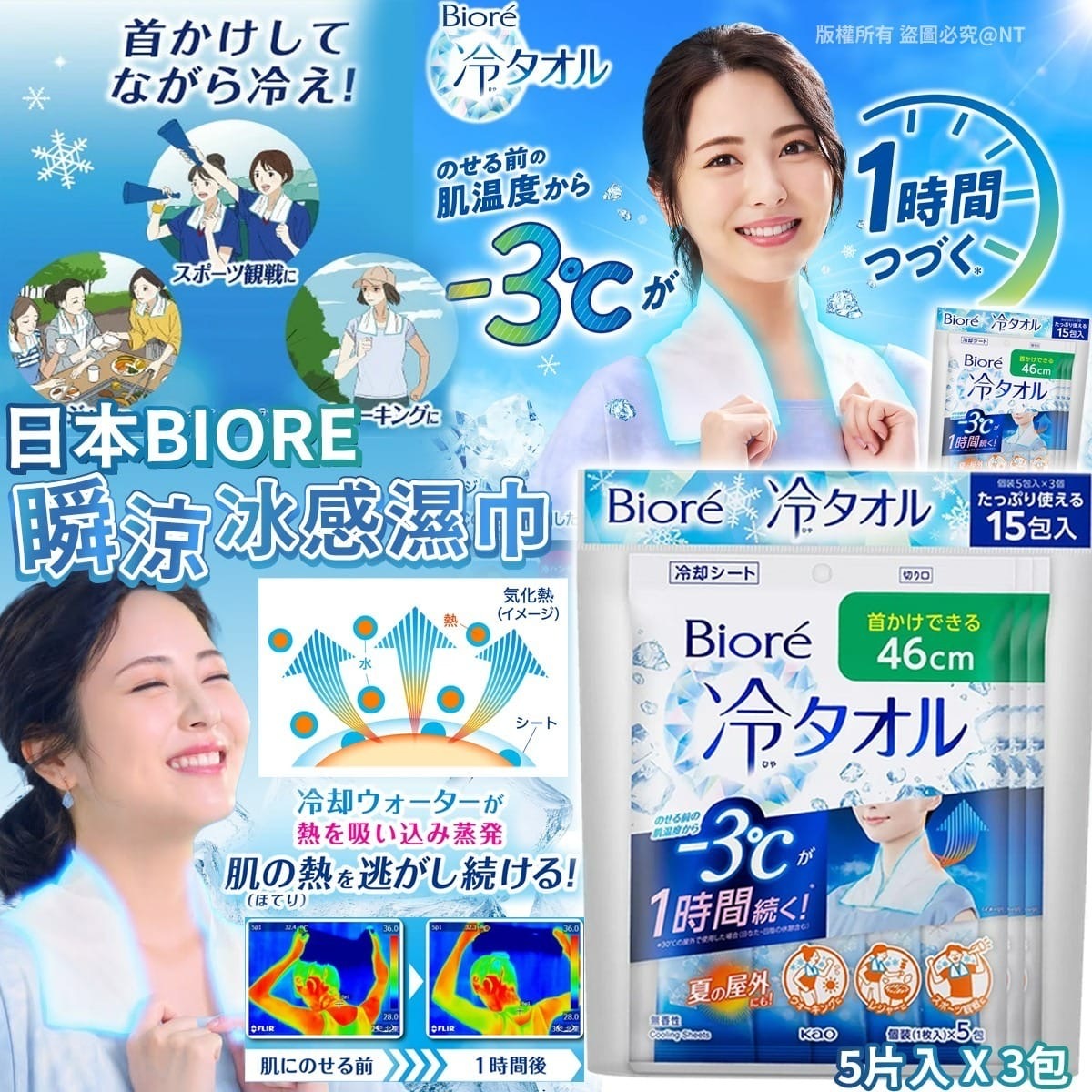 Biore瞬涼冰感濕巾
