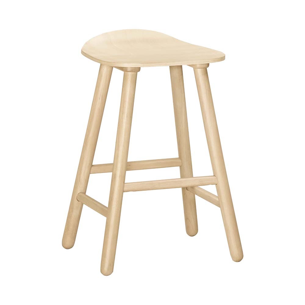 諾文實木吧台椅/高腳椅/單椅-洗白色