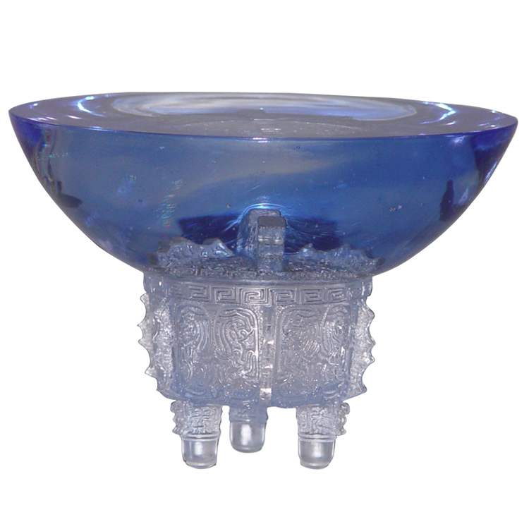 鹿港窯禮品館 居家開運琉璃擺飾   鼎天立地