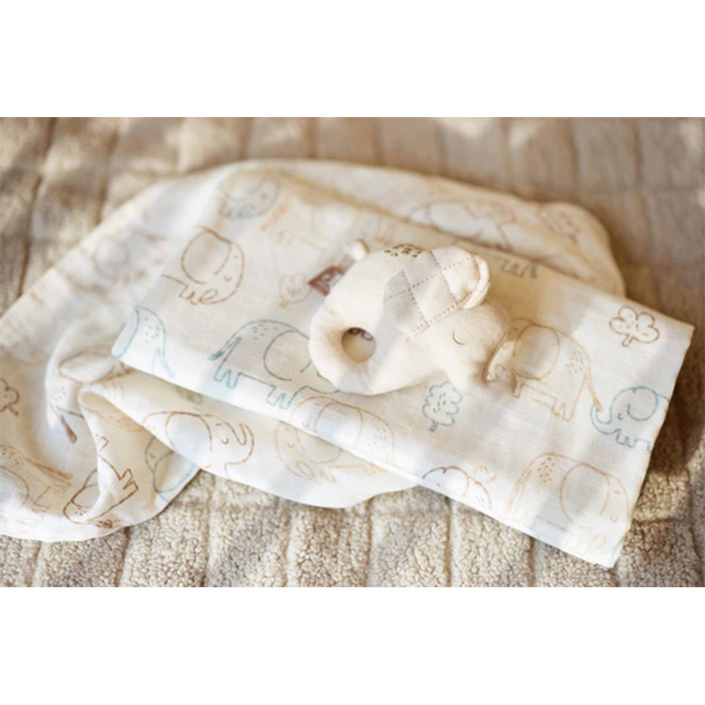 荷蘭Jollein 紗布巾-Elephant Tales