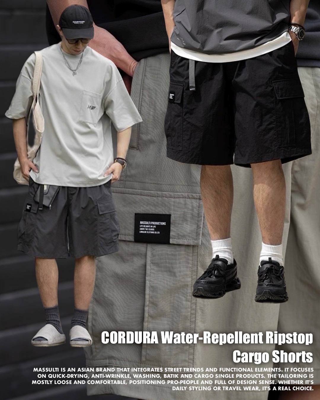 #預購 MASSULTI 25SS CORDURA 防潑水 抗撕裂 口袋工裝短褲 三色