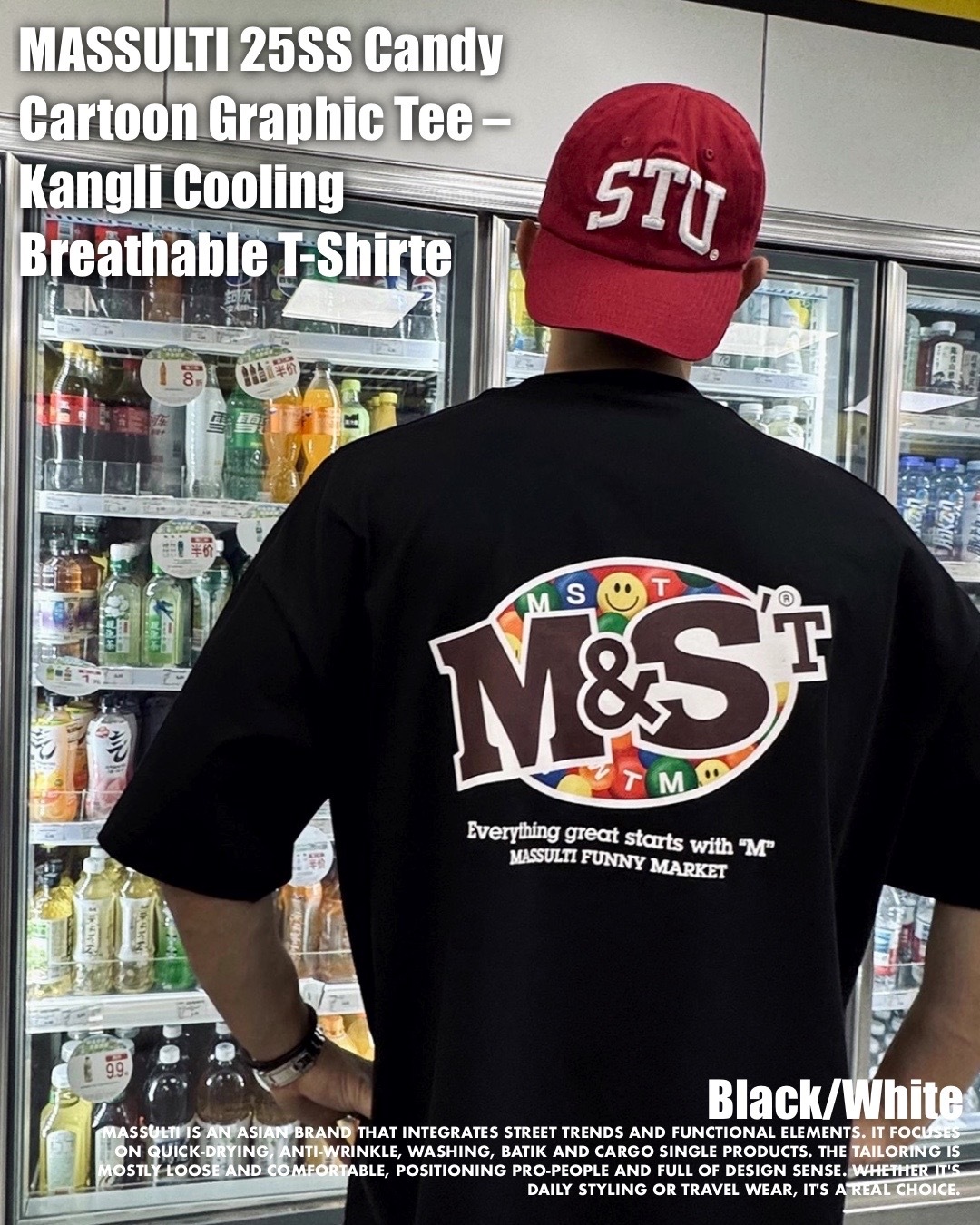 #預購 MASSULTI 25SS 卡通糖果印花 短踢 兩色