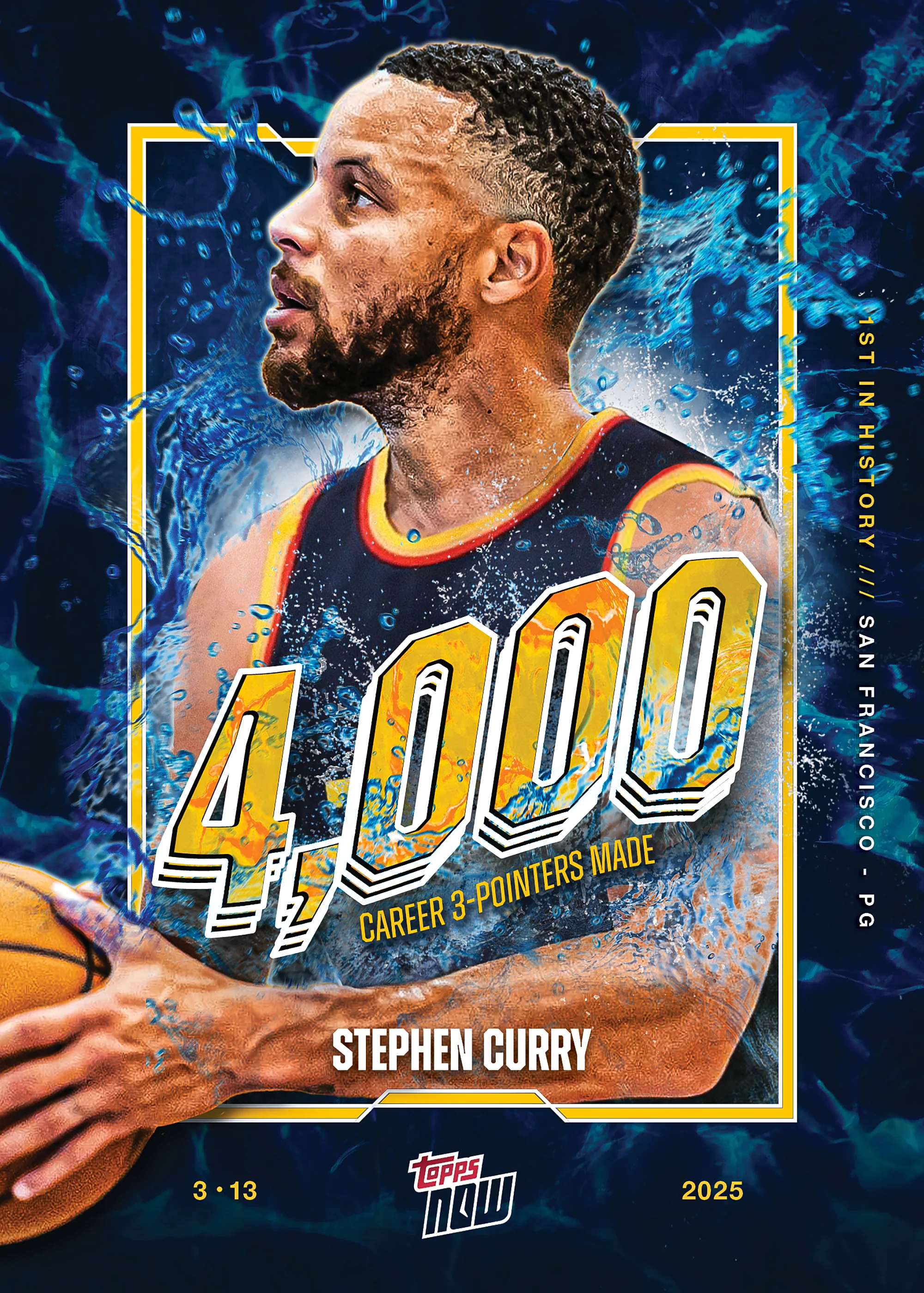Stephen Curry 2024-25 TOPPS NOW® 紀念限量球員卡 Card 13