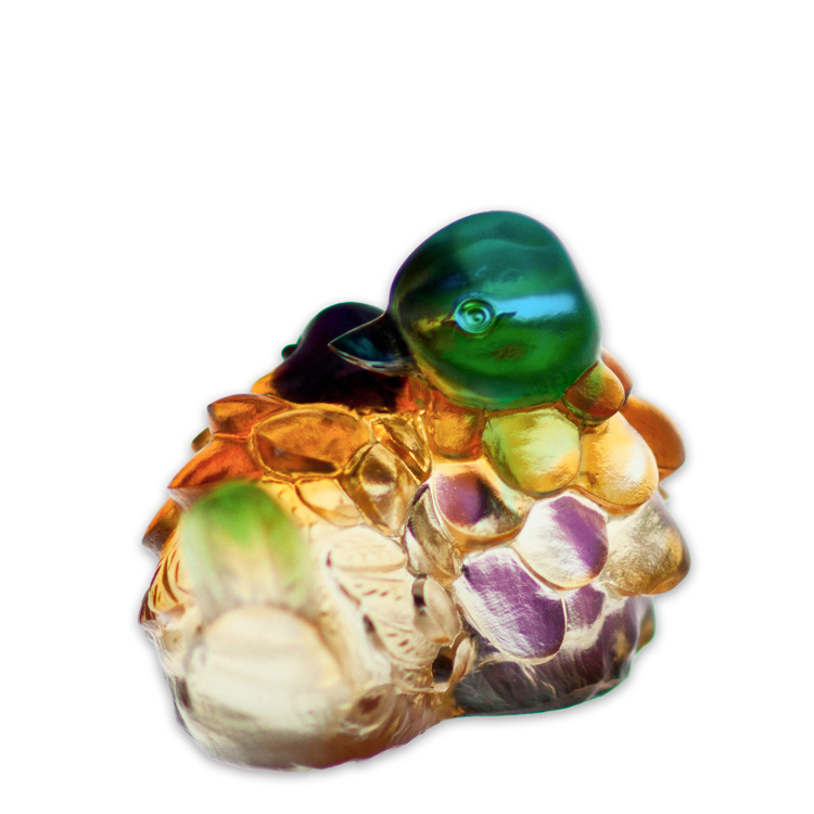 鹿港窯禮品館│居家開運 琉璃珍藏-鴛鴦 擺飾 文鎮