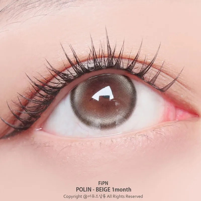 FiPN Polin 1 Month Beige｜月拋彩妝隱形眼鏡｜每盒2片