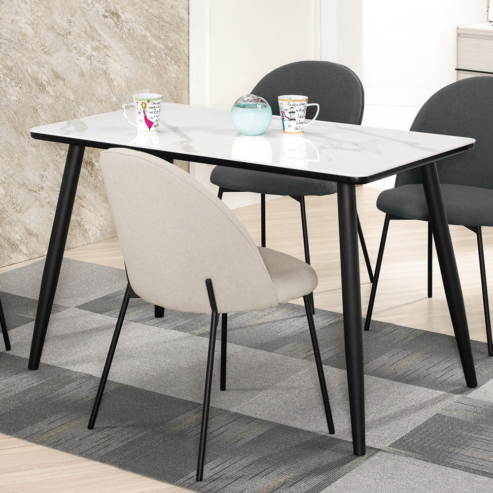 霍姆4尺工業風岩板餐桌