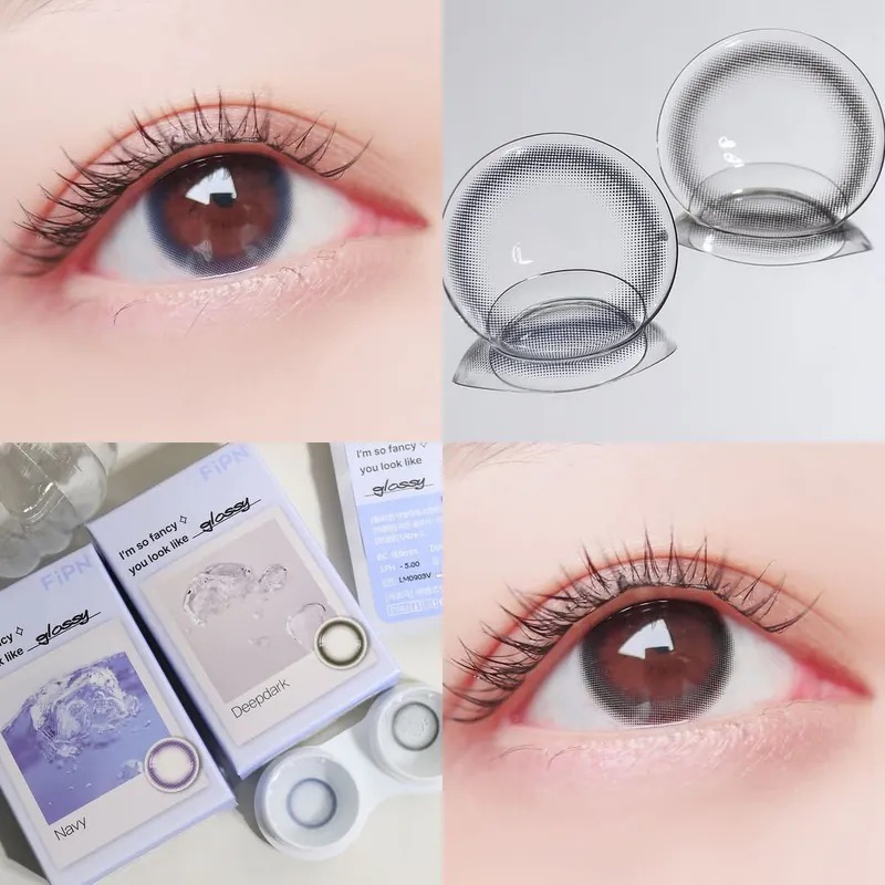 FiPN Glossy 1 Month Deepdark｜月拋彩妝隱形眼鏡｜每盒2片