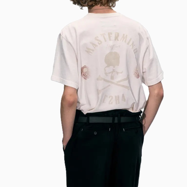 RE-STOCK: MASTERMIND JAPAN x C2H4 LOGO TEE MIST WHITE - PRE ORDER ITEM (預訂中)