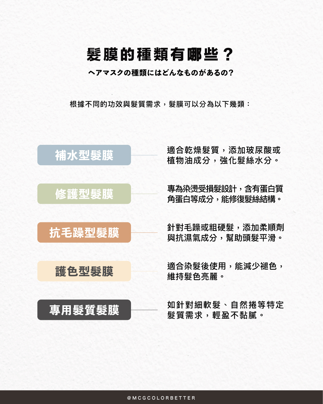 髮膜種類有哪些