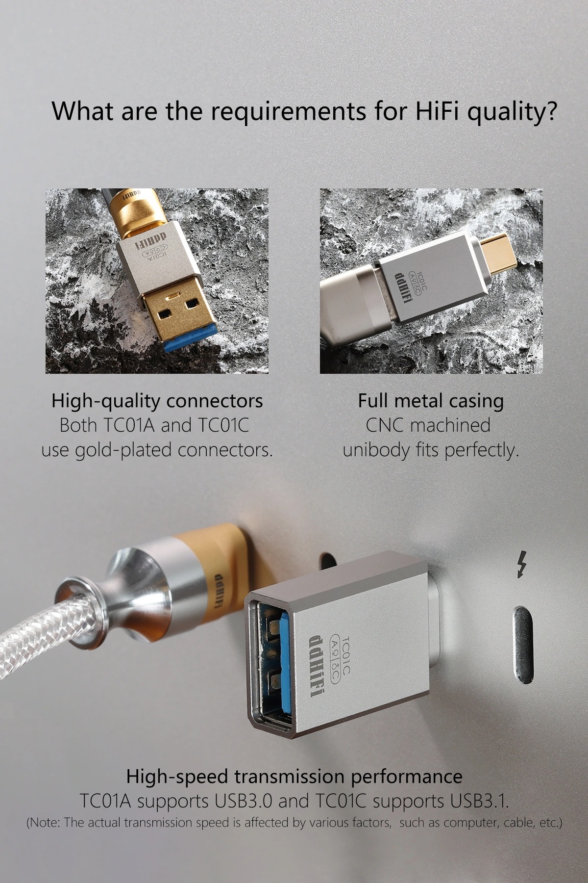 ddHiFi TC01A / TC01C USB-A / USB-C Converter