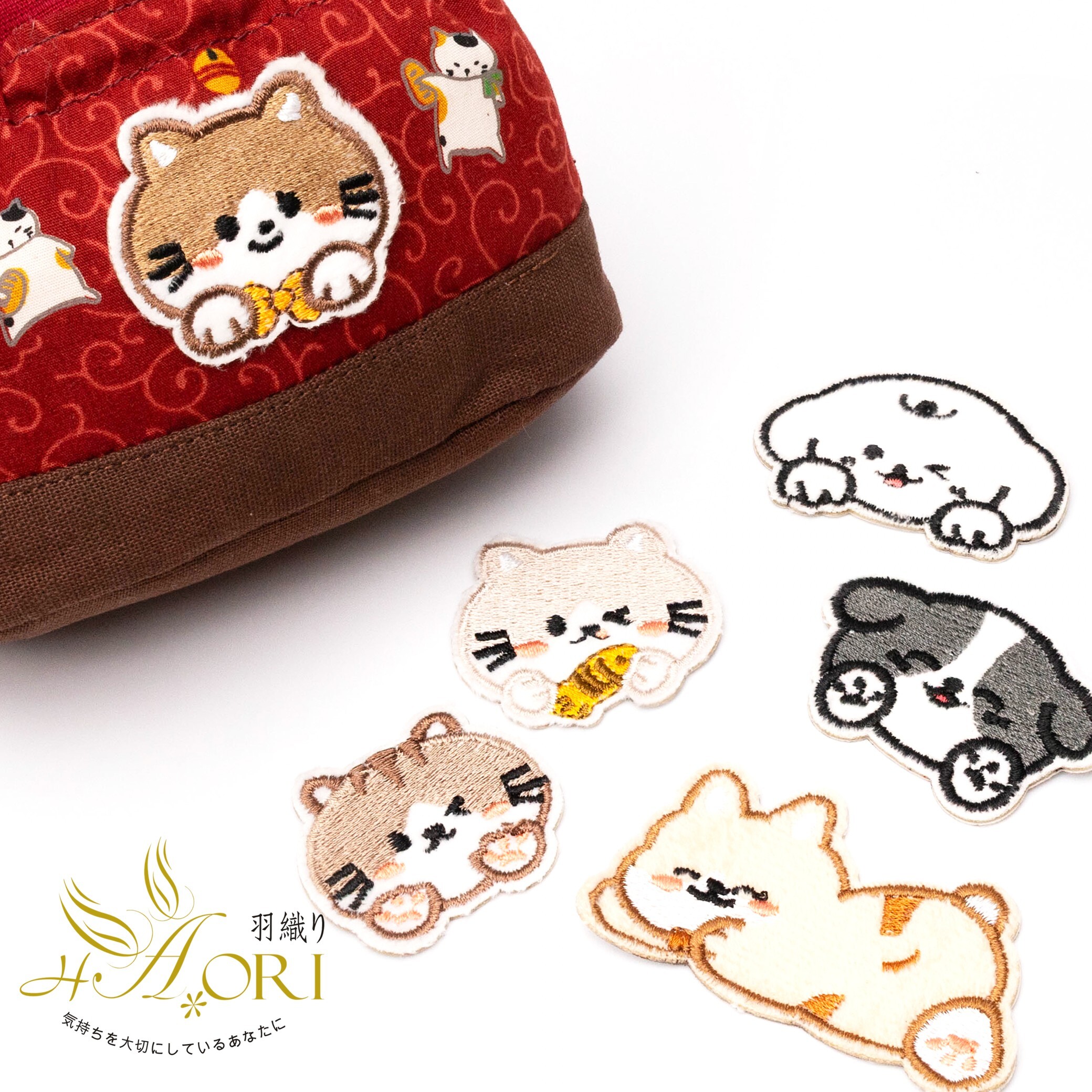 可愛動物刺繡貼