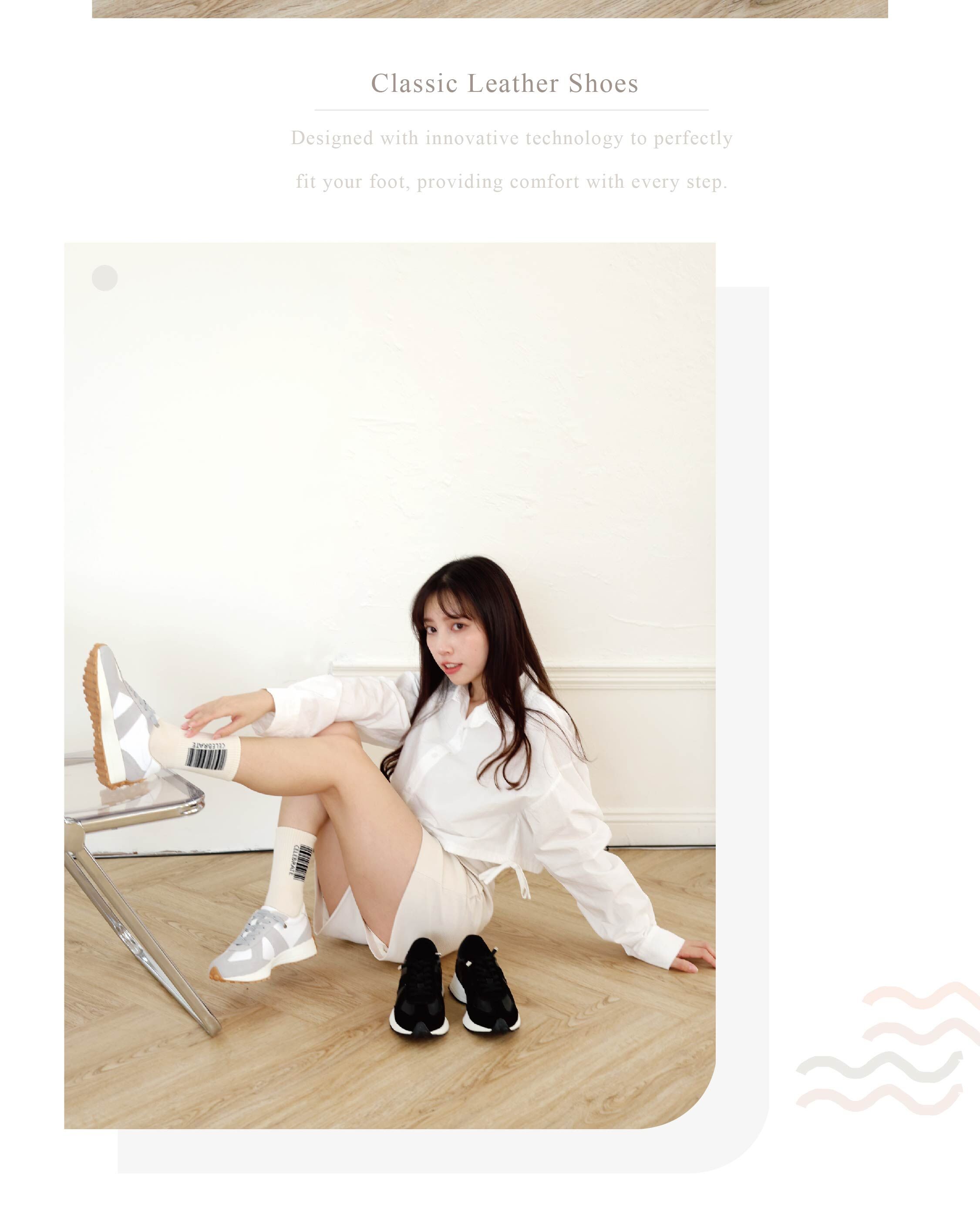 韓系穿搭首選｜修飾腳型運動鞋 襯出清新氣質