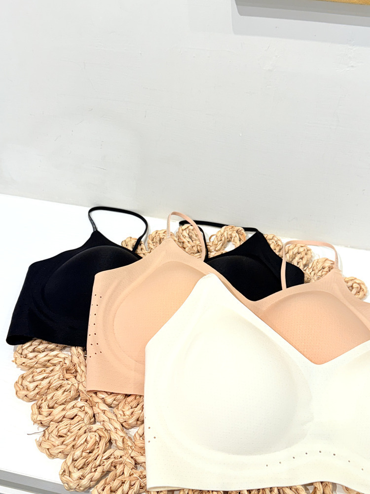 亮粉細肩帶透氣涼感內衣