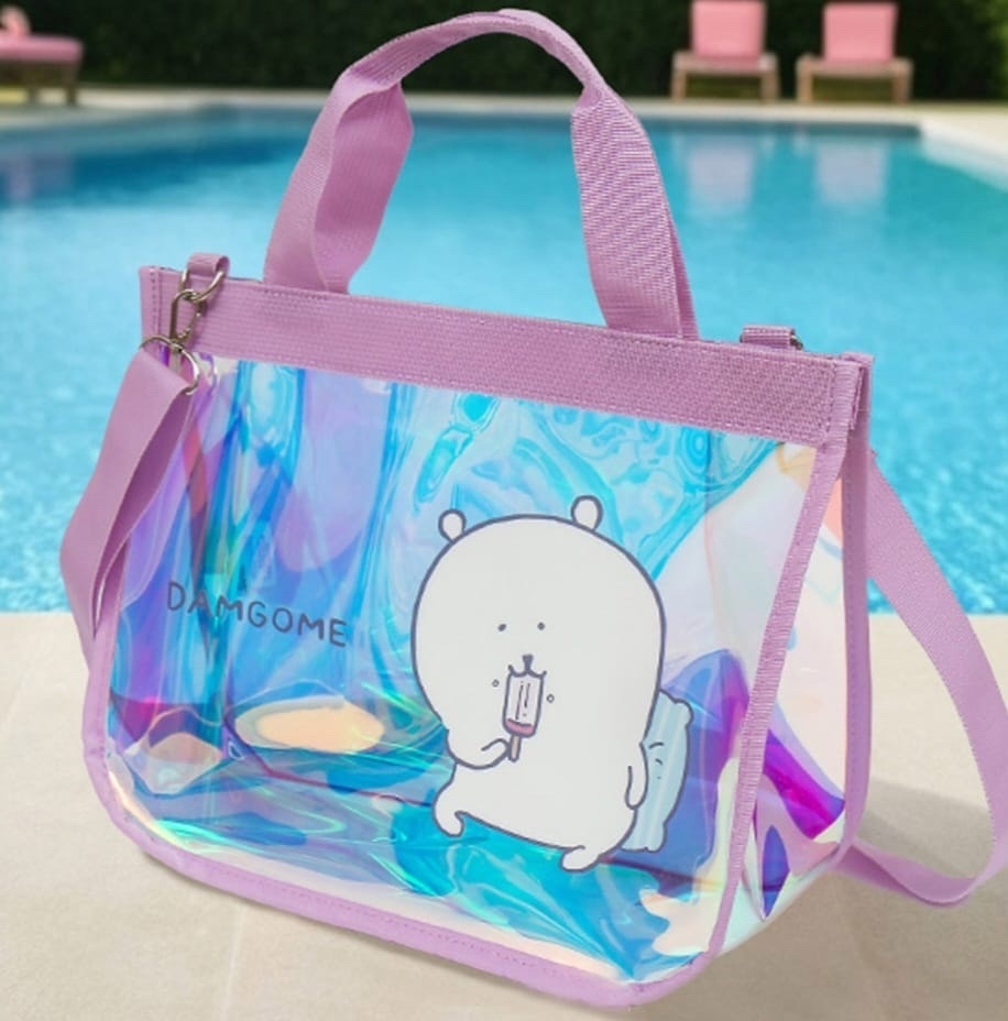 預訂｜韓國限定 白熊 炫彩透明沙灘袋 Beach Bag