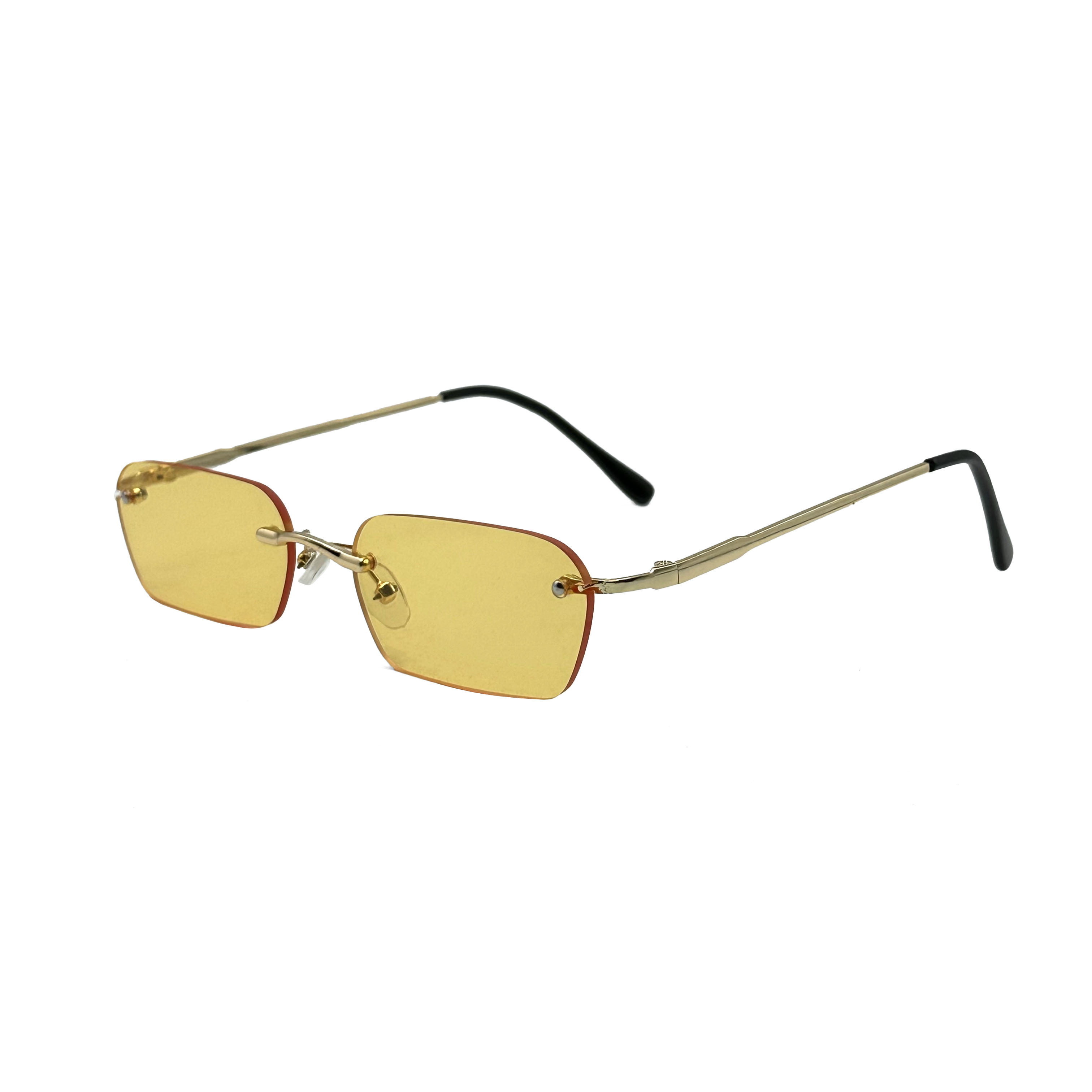 CHILL無框金屬復古眼鏡-黃