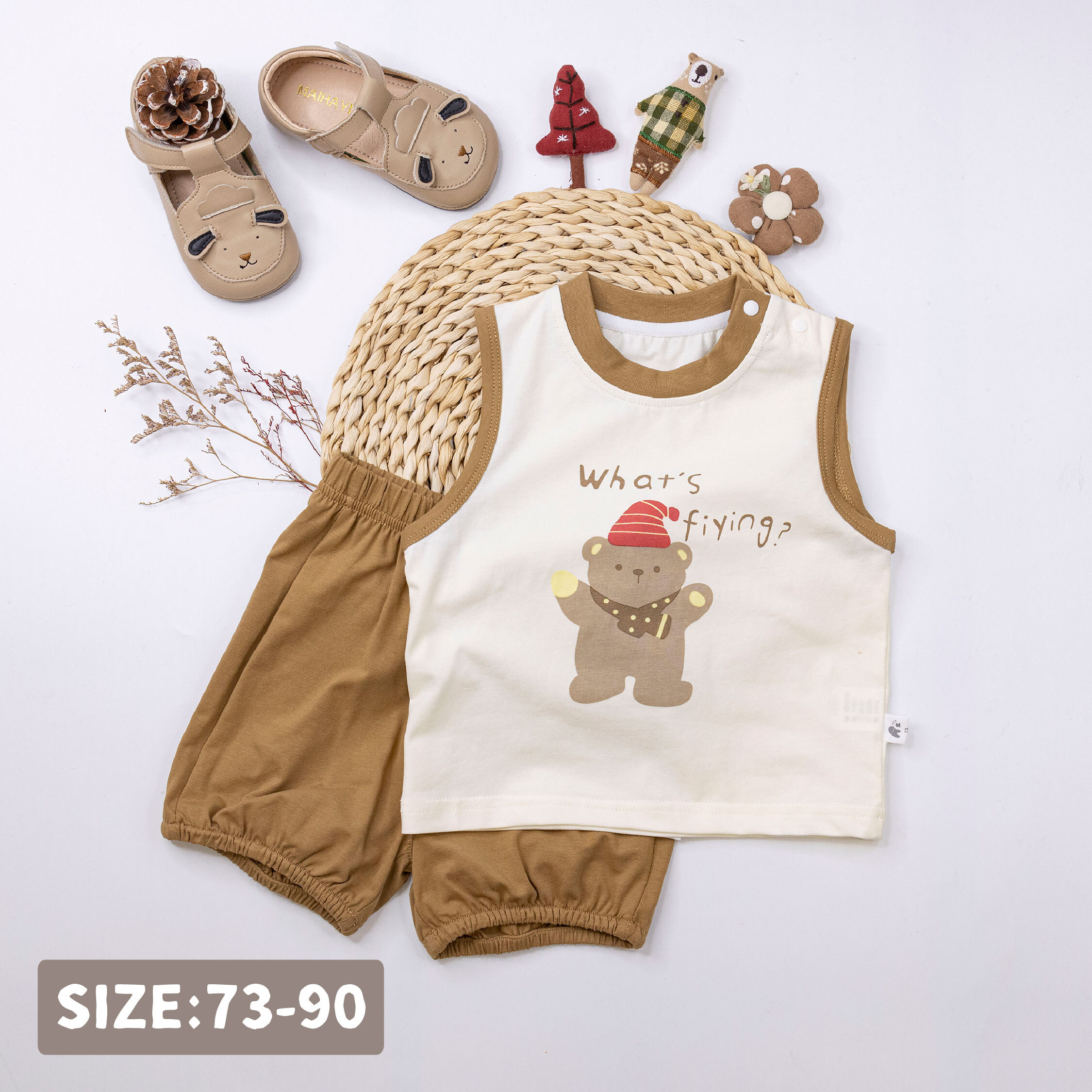 歡樂帽子小熊舒適質感套裝 (H50697)