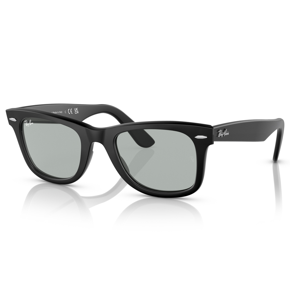 【RayBan】RB2140F 601SR5-52mm 方框太陽眼鏡 (霧黑|淺灰色)