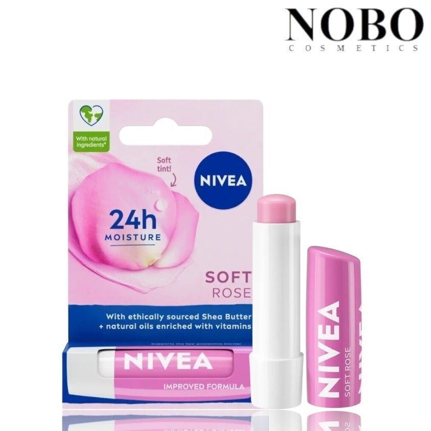 妮維雅 Soft Rose - 玫瑰潤唇膏 4.8g (平行進口)