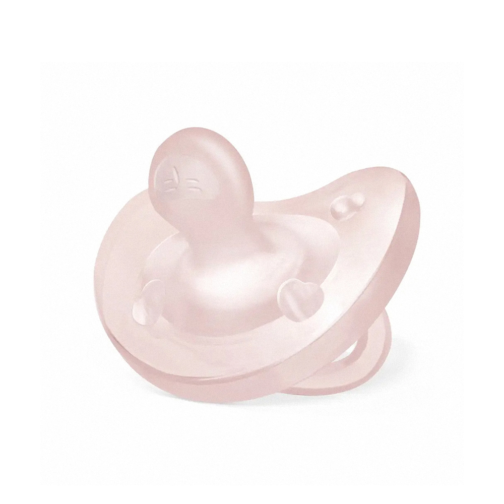 舒適哺乳-矽膠拇指型安撫奶嘴-粉紅