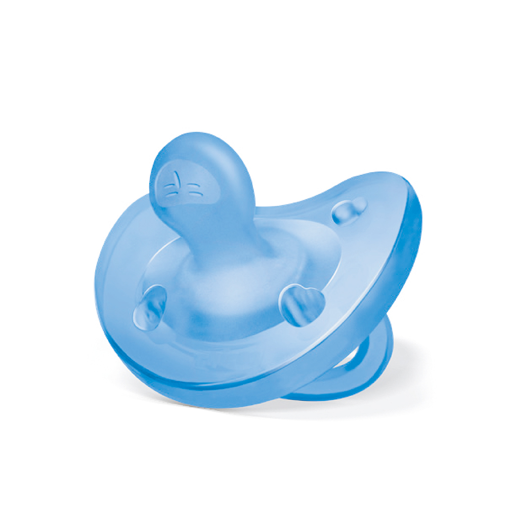 舒適哺乳-矽膠拇指型安撫奶嘴-藍