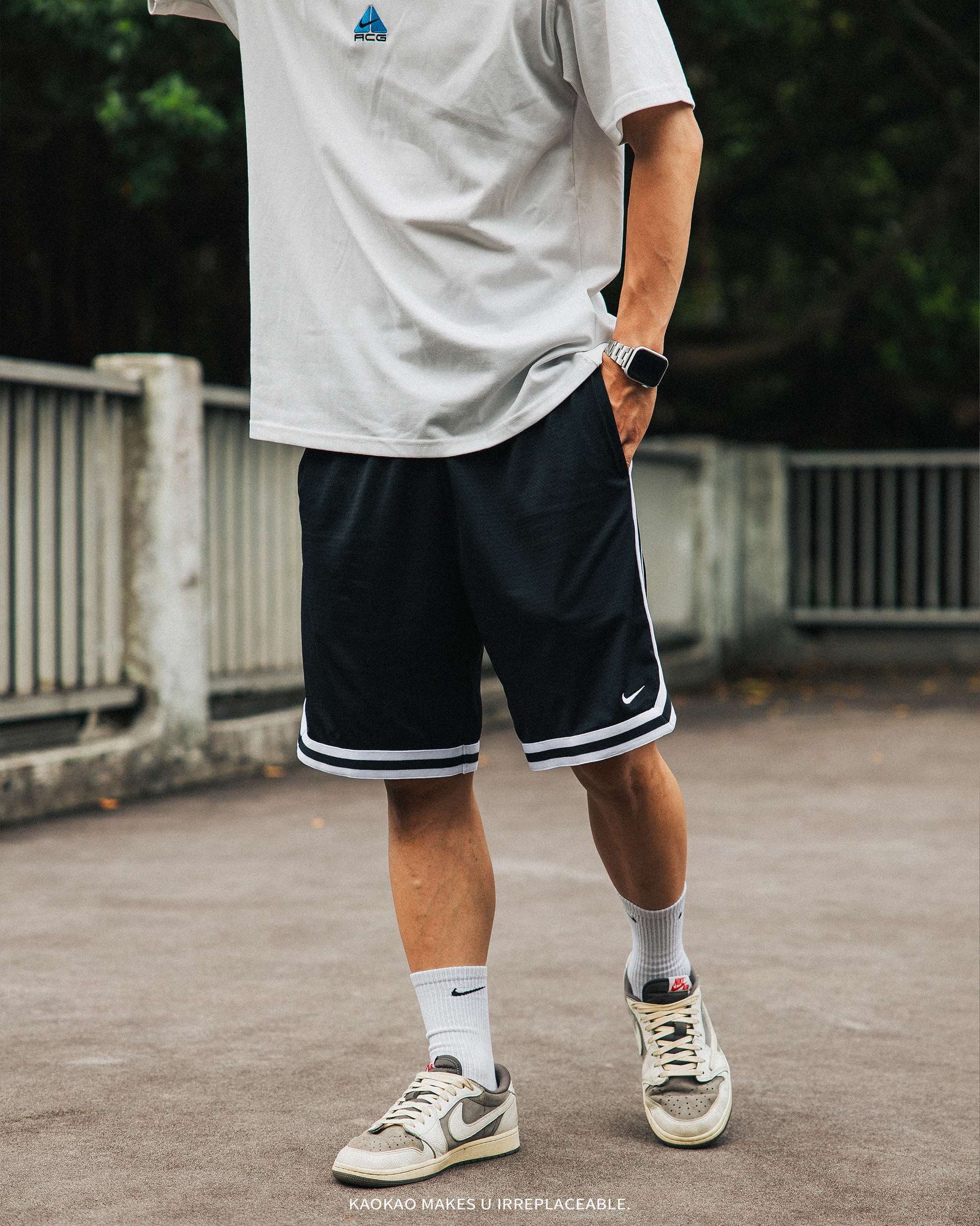 NIKE DNA Basketball Shorts 男款 黑白 速乾 透氣 短褲 籃球 運動 球褲 運動褲【FN2605-010】