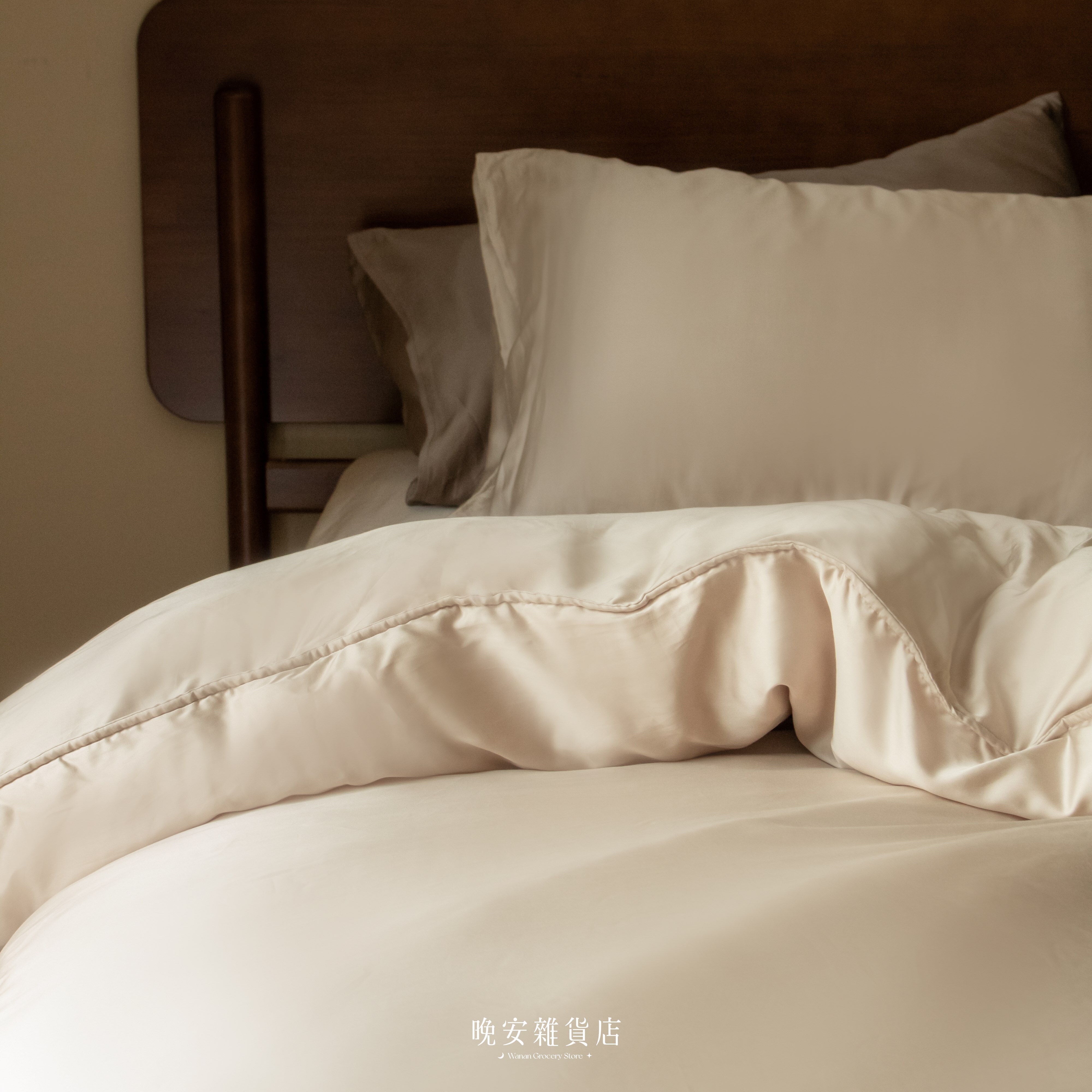 【100%TENCEL天絲™米灰色】60支天絲兩用被床包(僅宅配)