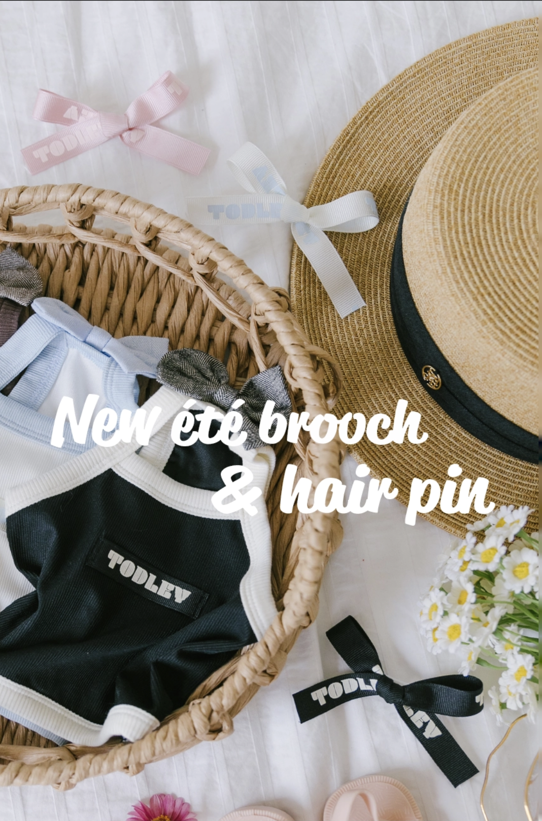 LOGO蝴蝶結髮夾/別針