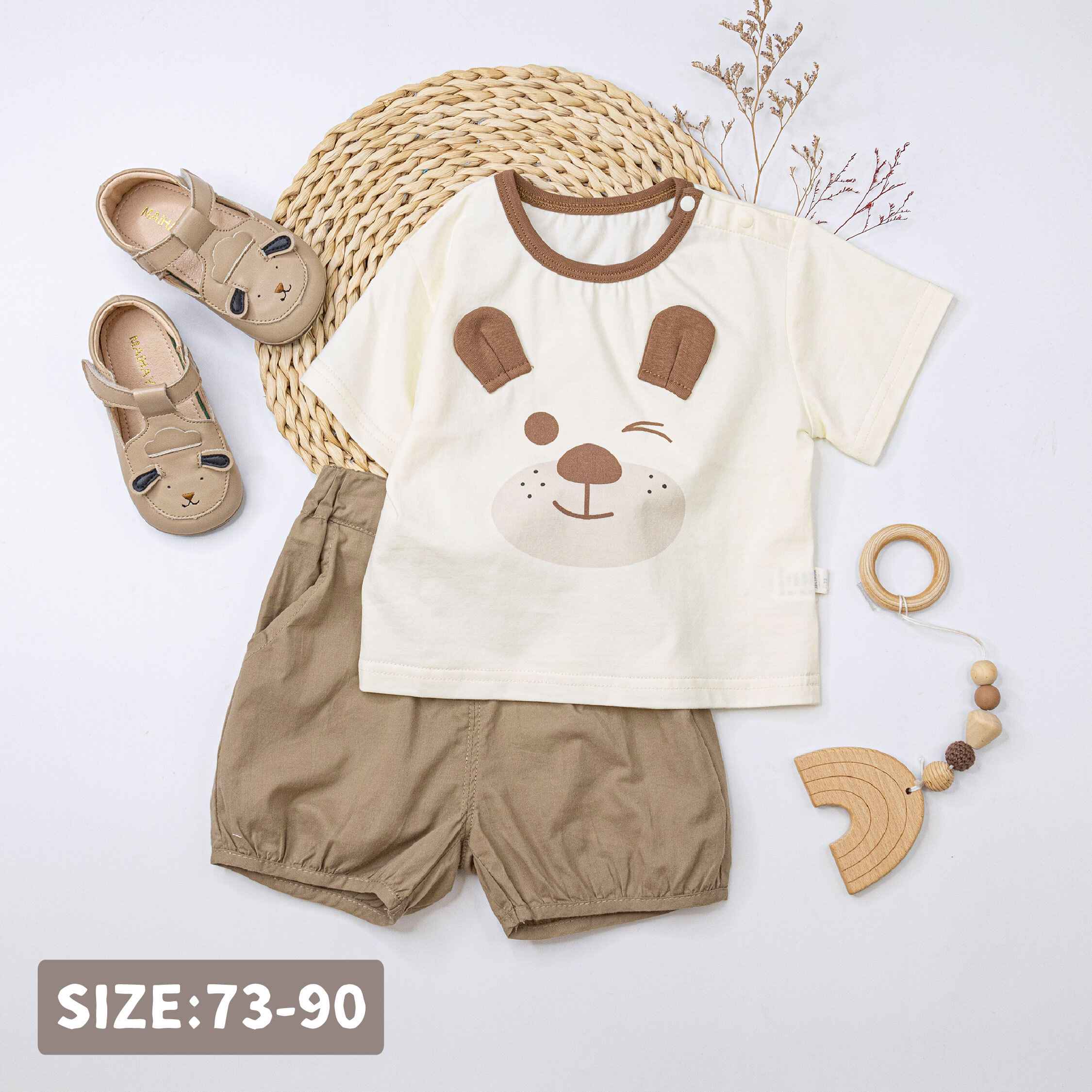 淘氣眨眼雀斑熊熊上衣 (H50685)