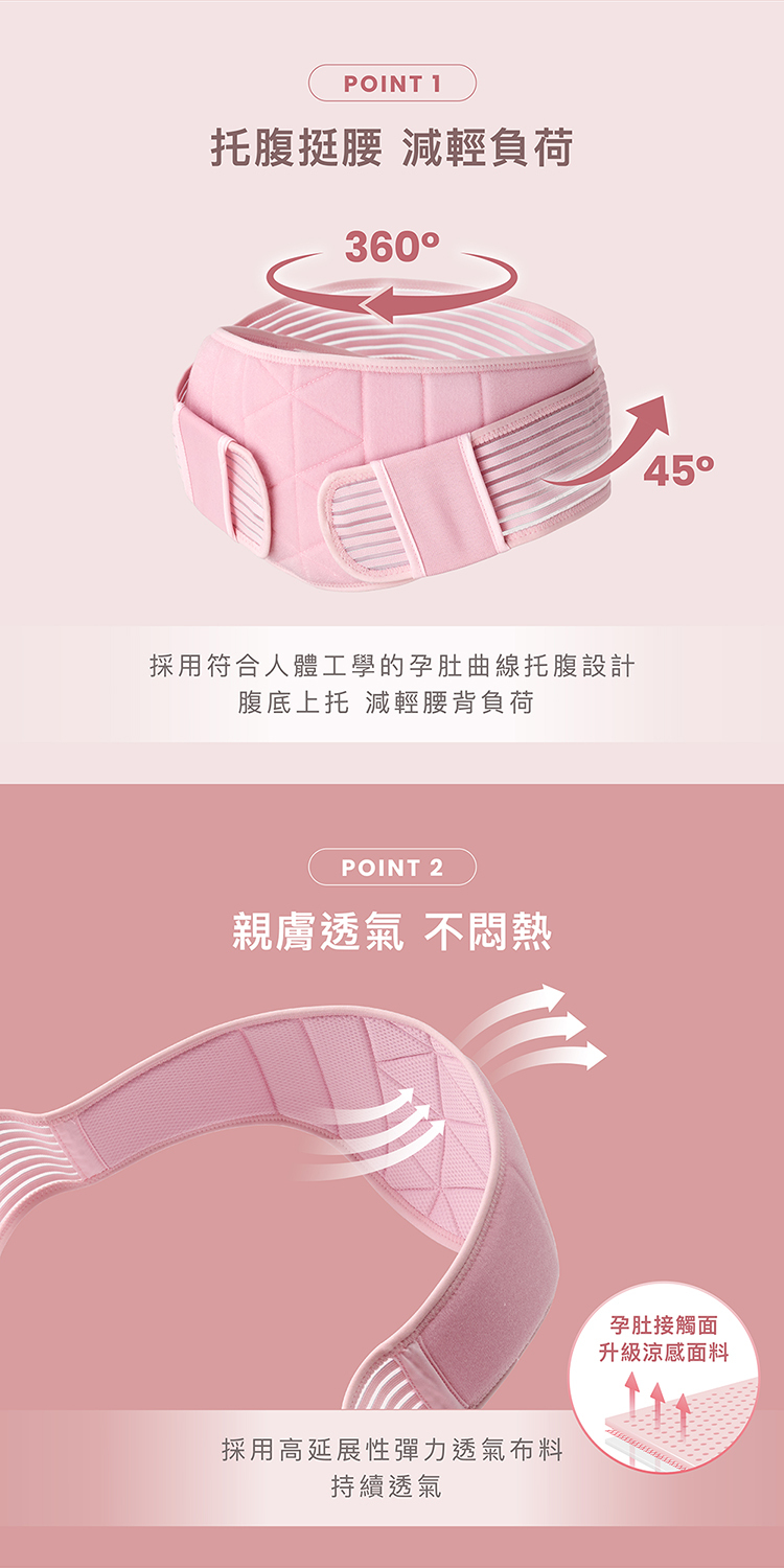 機能空氣感彈力托腹帶