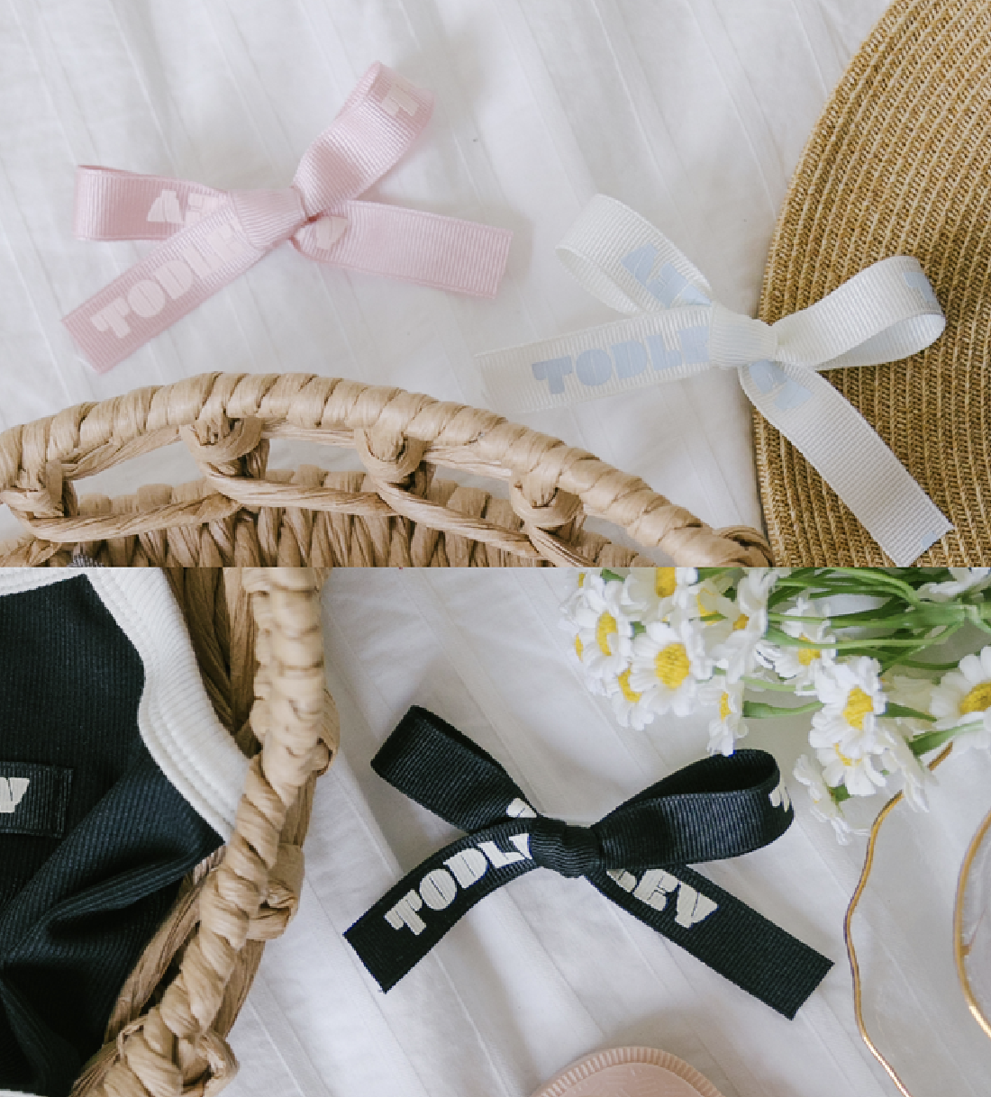 LOGO蝴蝶結髮夾/別針