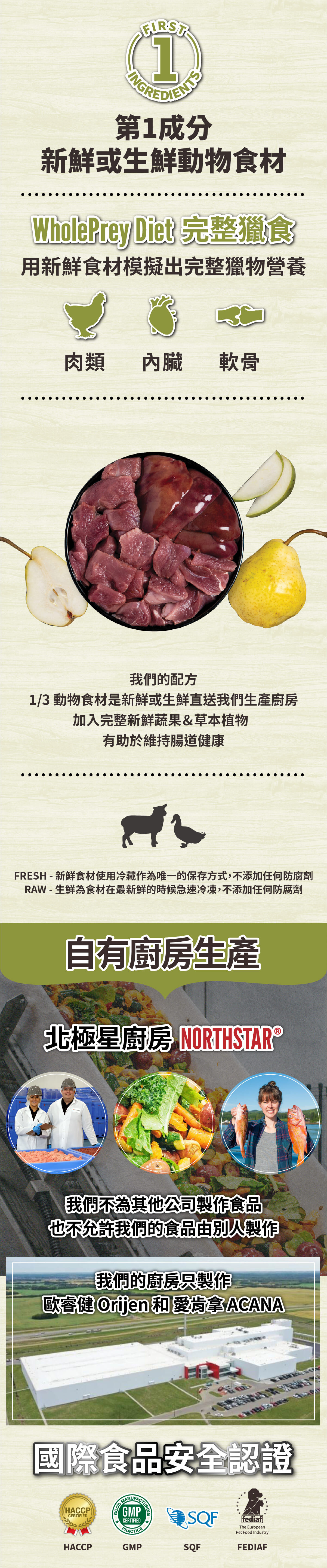 鴨肉+梨子低敏無穀-狗飼料-愛肯拿-ACANA