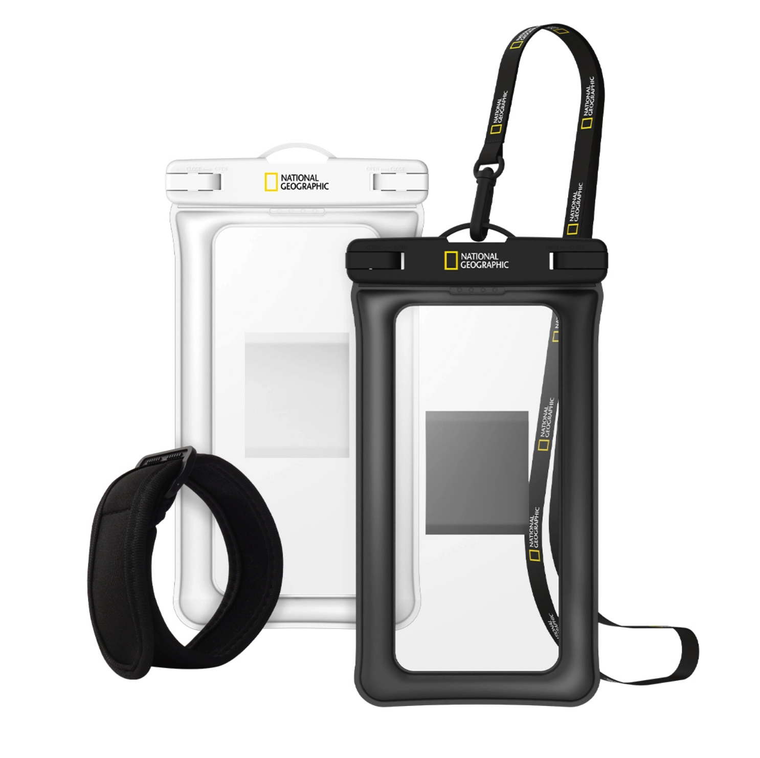 【現貨】NATIONAL GEOGRAPHIC Waterproof Bag 2pk 國家地理  手機防水套 防水袋 兩件組 (一黑一白）NGM-WPB/2