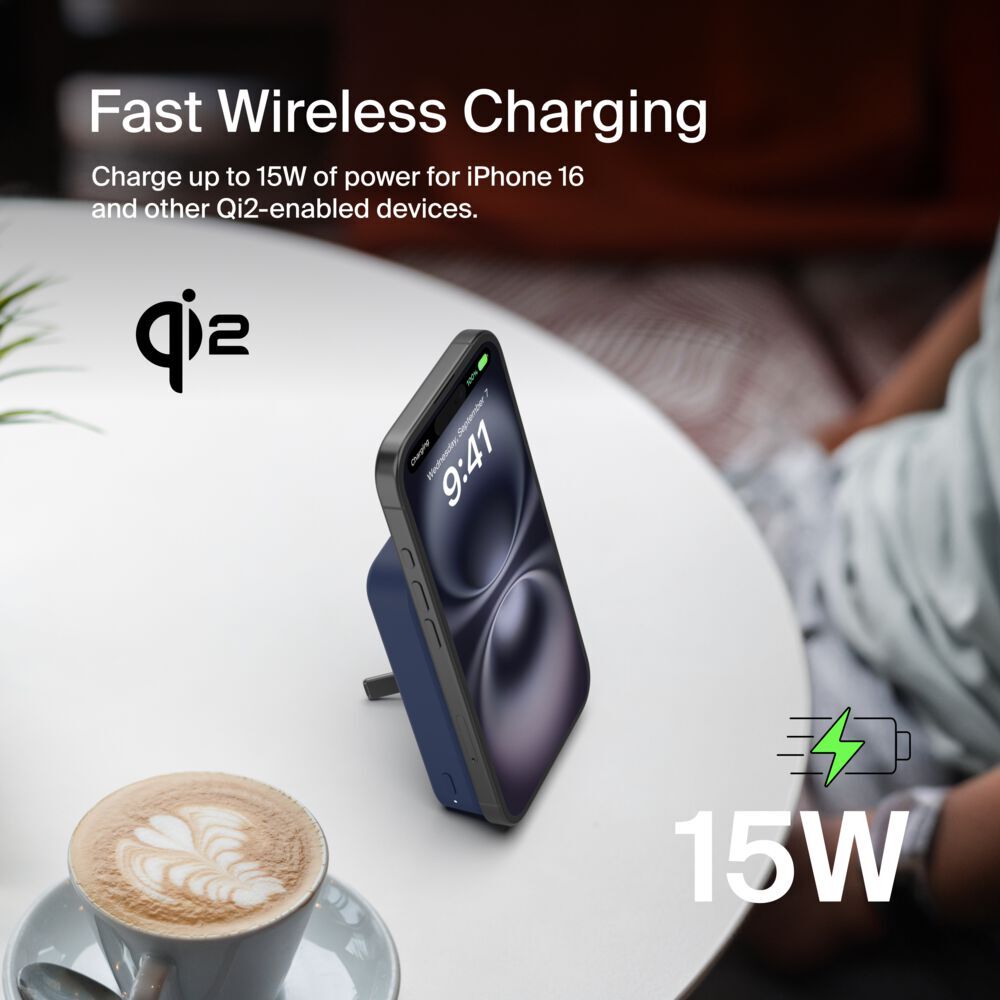 BoostCharge Pro 磁吸無線行動電源 (Qi2 / 15W / 5K / 內置支架)