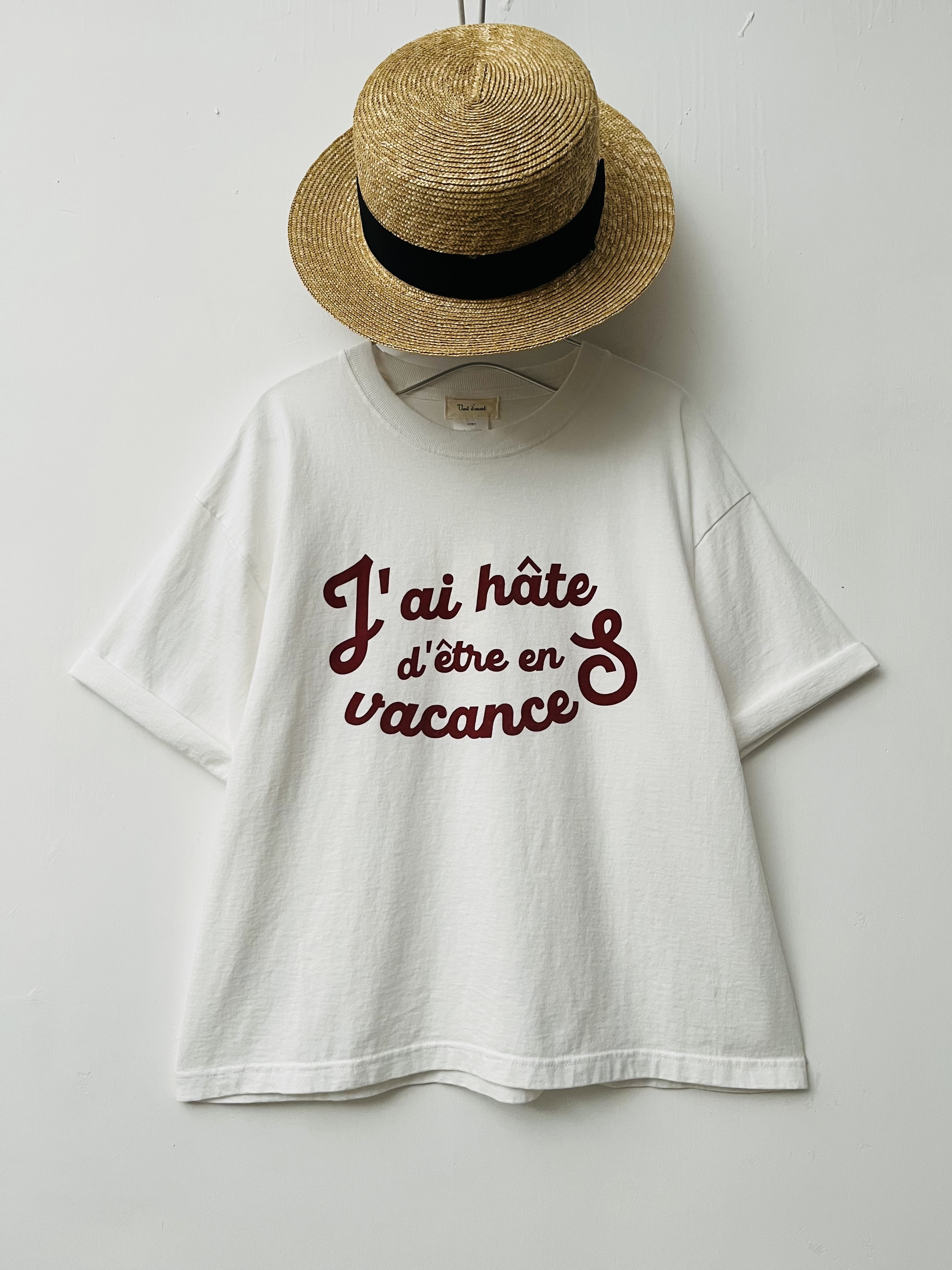 日本製白色圓領tee