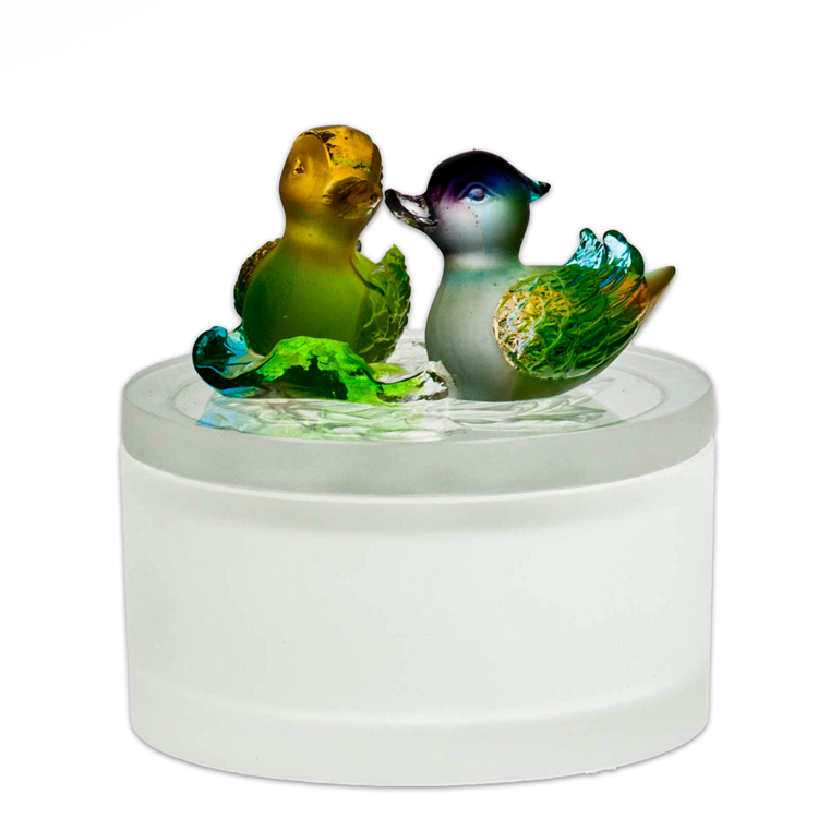 鹿港窯禮品館 居家開運琉璃珍藏  和和美美 首飾盒