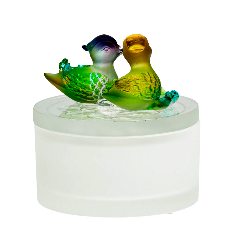 鹿港窯禮品館 居家開運琉璃珍藏  和和美美 首飾盒