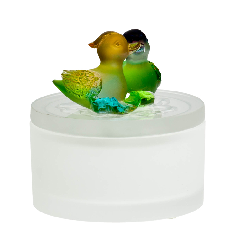 鹿港窯禮品館 居家開運琉璃珍藏  和和美美 首飾盒