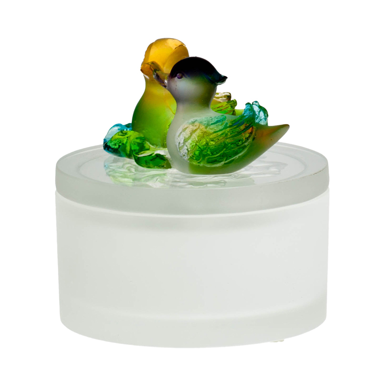 鹿港窯禮品館 居家開運琉璃珍藏  和和美美 首飾盒