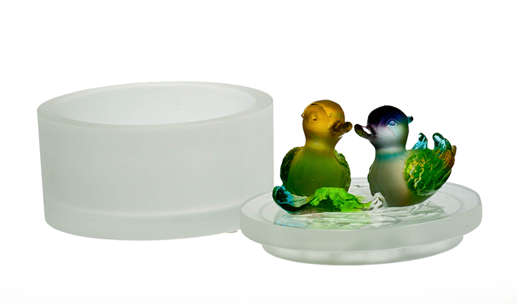 鹿港窯禮品館 居家開運琉璃珍藏  和和美美 首飾盒