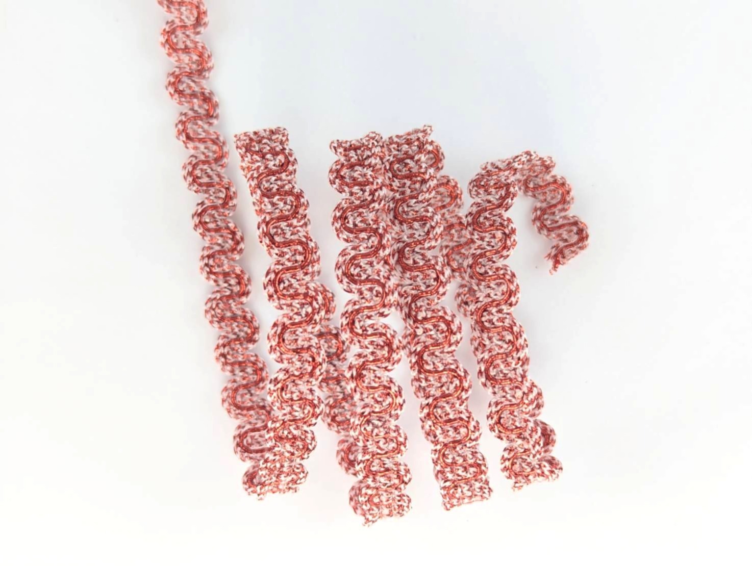 花飾織帶210/紅金蔥曲線