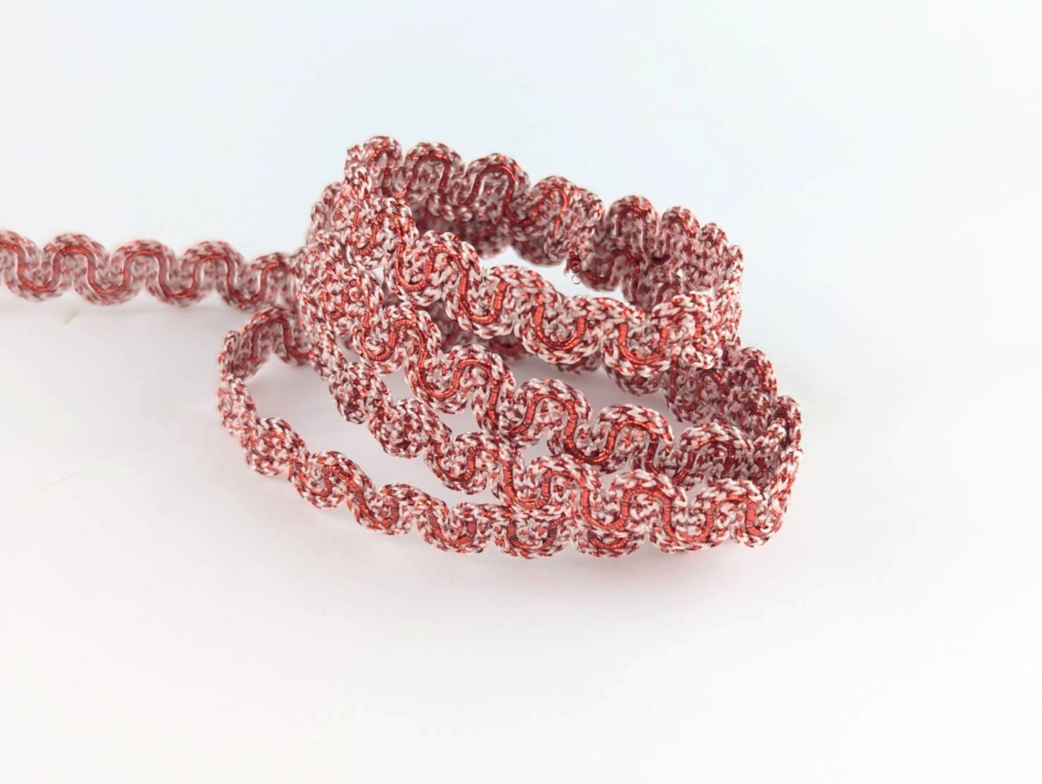 花飾織帶210/紅金蔥曲線